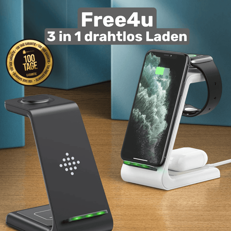 Free4u - 3 in 1 kabelloses Laden - trendz24.de